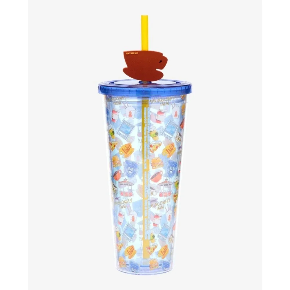 Gilmore Girls Luke's Diner Foodie Carnival Acrylic Tumbler & Straw Topper 24 oz.